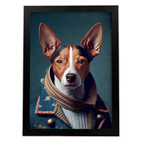 POSTER Basenji In Voller Farbe Fotostil A3 Schwarzer Rahmen - Schwarz, Papier (29.7/5/42cm) - Nacnic