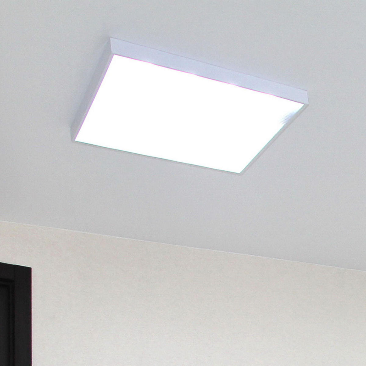 LED DECKENLEUCHTE Kunststoff Weiß - Weiß, Kunststoff (59.5/59.5/3cm)