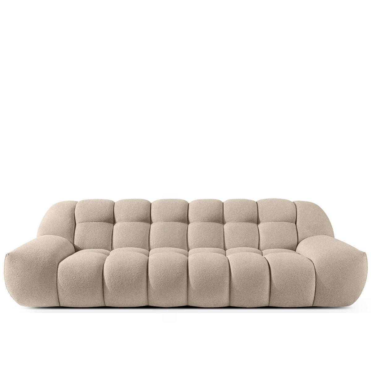 SITZGARNITUR VENA Bouclé, Beige - Beige, Holz/Textil (65/38/65cm) - KONSIMO®