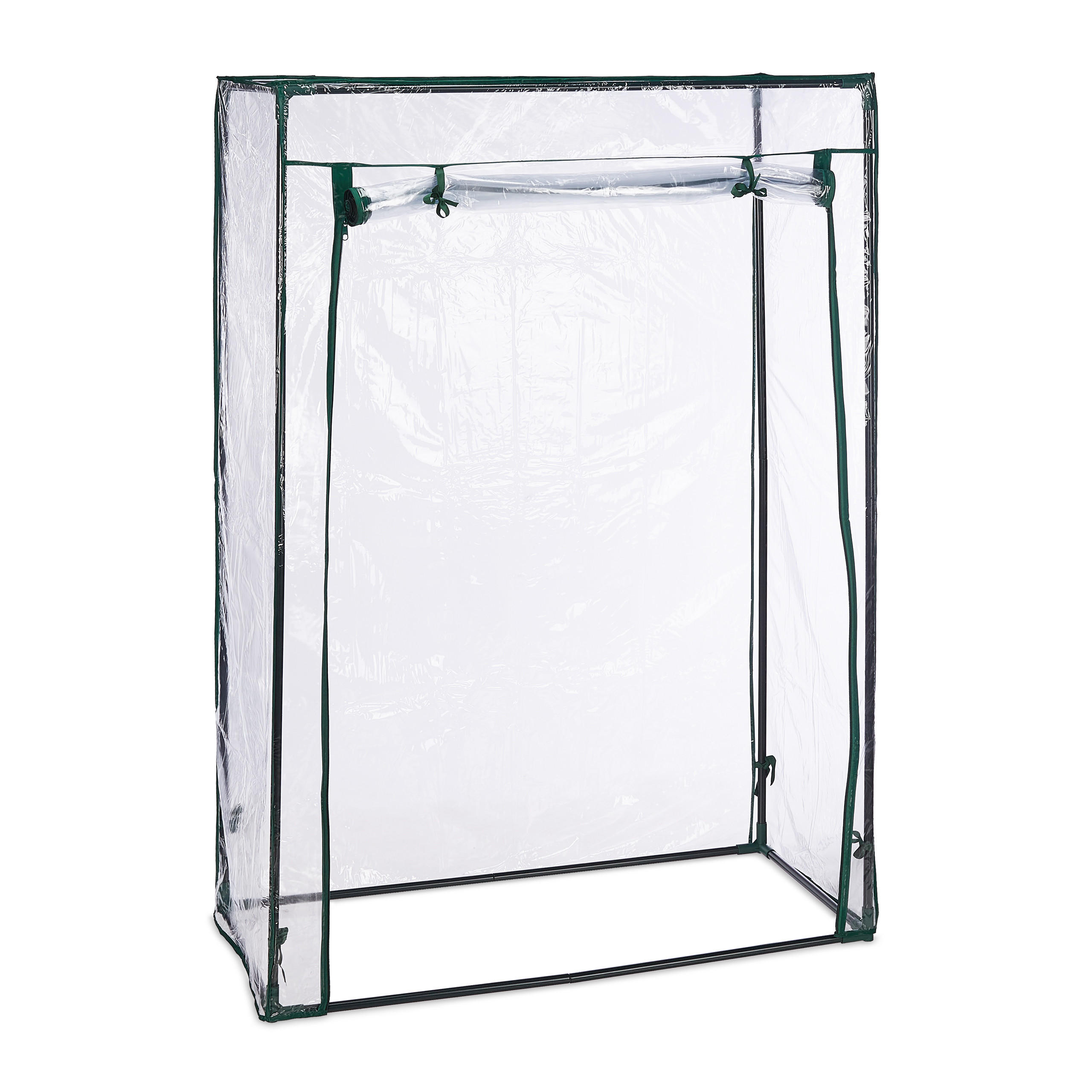 Relaxdays FÓLIOVNÍK Transparentní Zelený pro rajčata PVC fólie 150 cm
