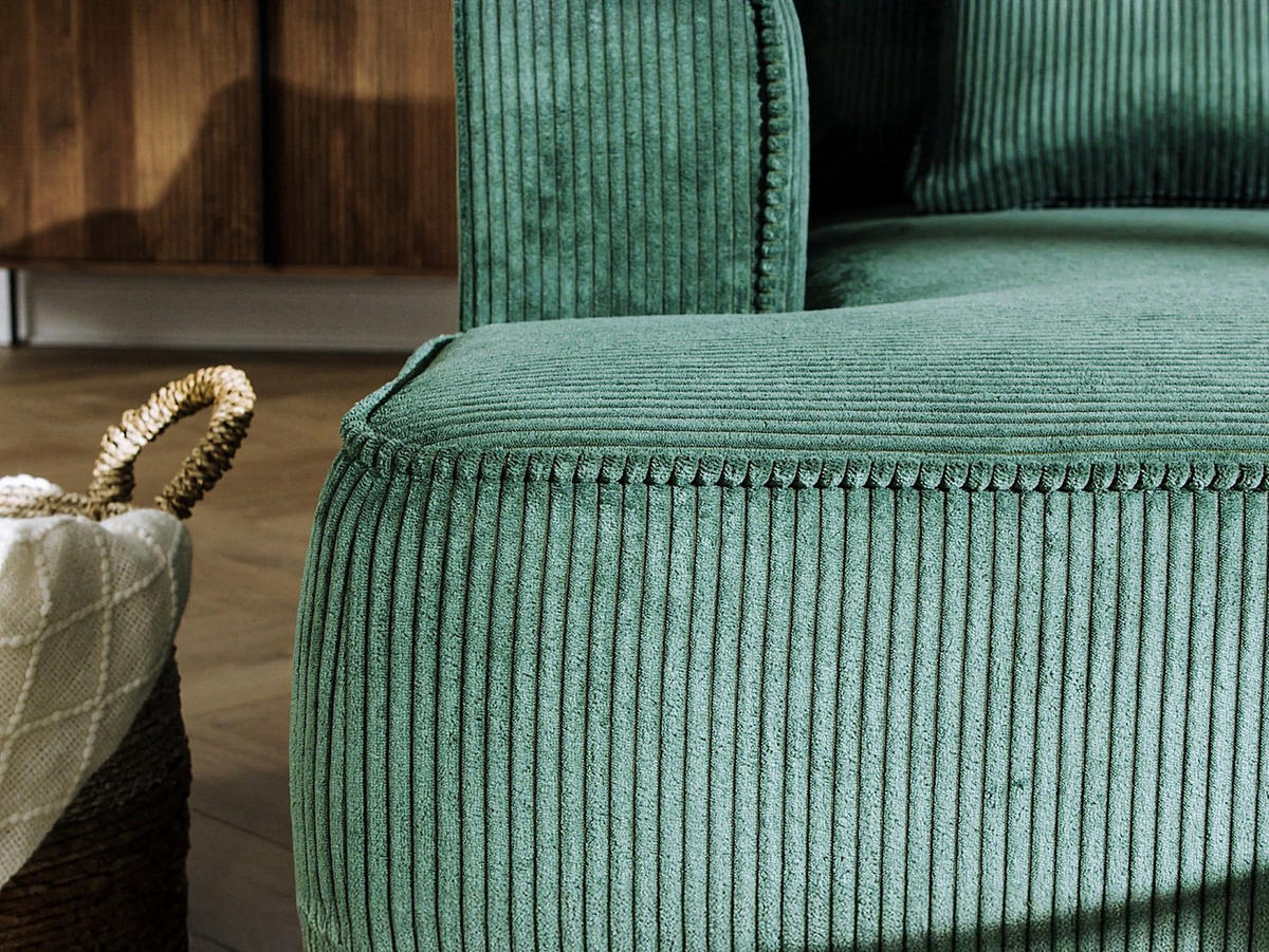 SOFA - 3 Personen - samt - grün Pineta - Waldgrün, Textil (230/67/180cm) - Vente-Unique
