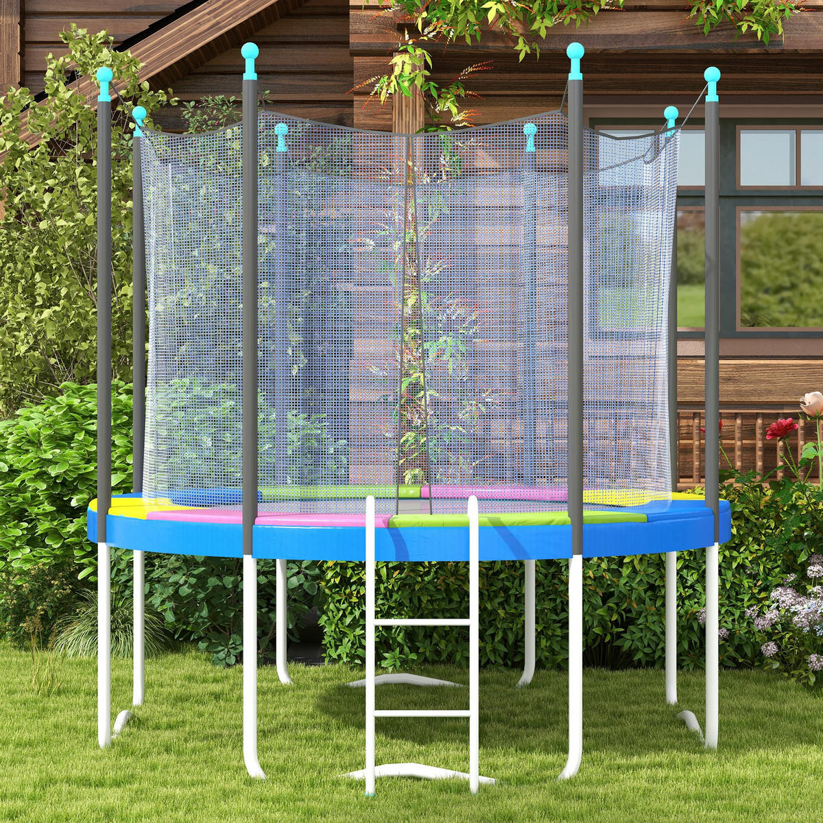 TRAMPOLIN Randabdeckung Ø305 cm Trampolin Randschutz mit UV Schutz Bunt - Multicolor, Kunststoff (305/305cm) - SPORTNOW