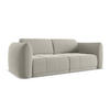 3-SITZER SOFA Samt Stoff Creme - Perlmutt/Creme, Kunststoff/Textil (210/74/105cm) - Makamii