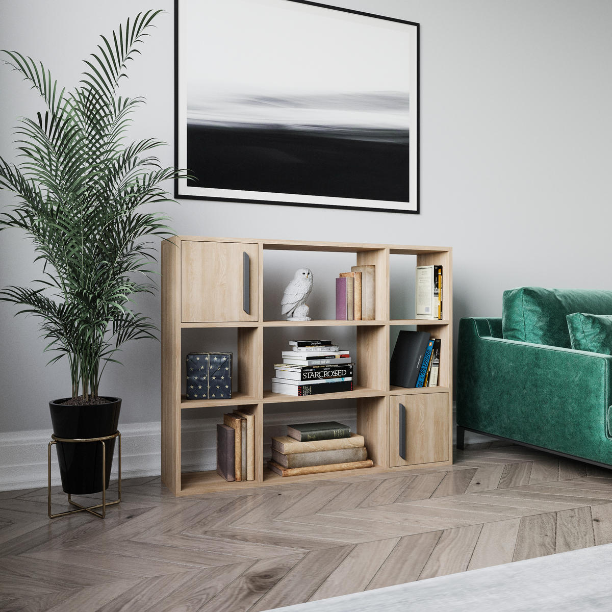 BÜCHERREGAL Randall Eiche - Eichefarben, Holzwerkstoff (25.4/94/120cm) - Decorotika