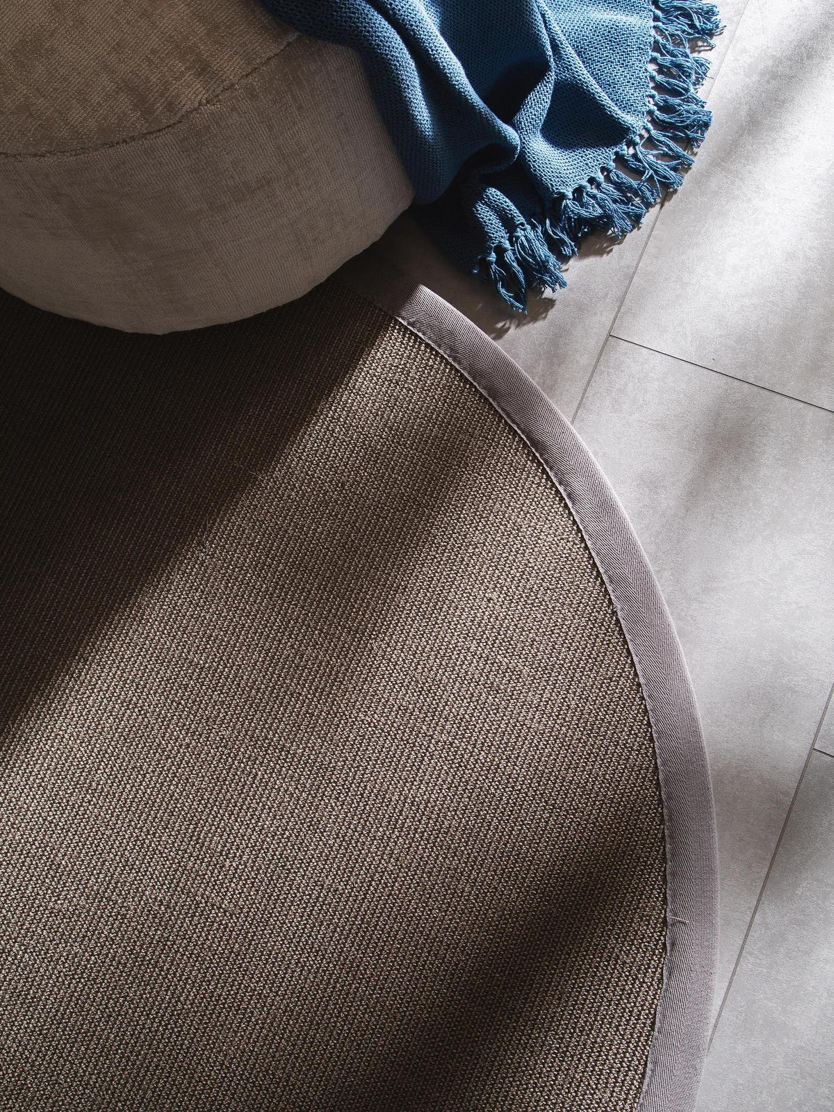 SISALTEPPICH Sana Grau ø 150 cm rund - Grau, Textil (150/150cm) - benuta Nest