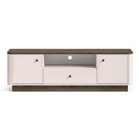 TV-LOWBOARD Vilavio Kaschmir/Eicheoptik Dunkel 160 cm - Taupe/Dunkelbraun, Holzwerkstoff/Metall (160/50/40cm) - Selsey