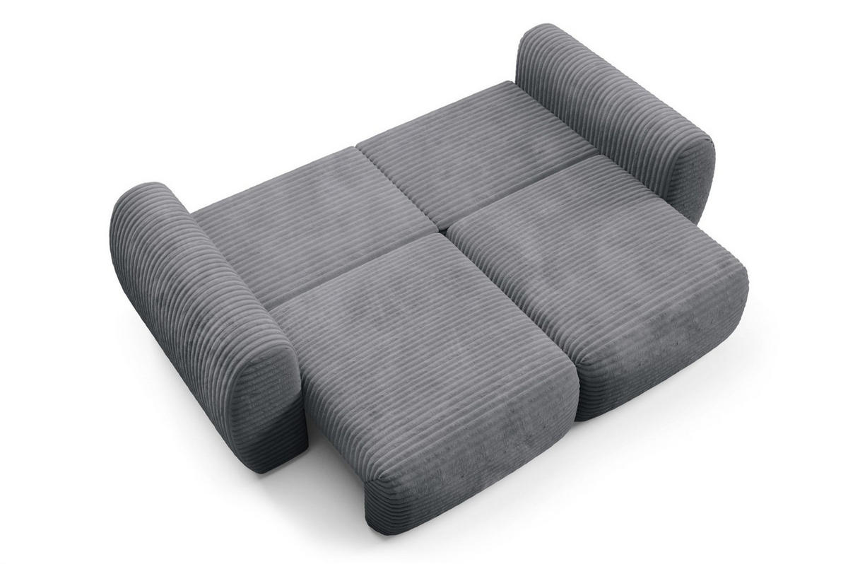 SCHLAFSOFA Simone - Anthrazit, Holzwerkstoff/Textil (266/95/110cm) - Fun Möbel