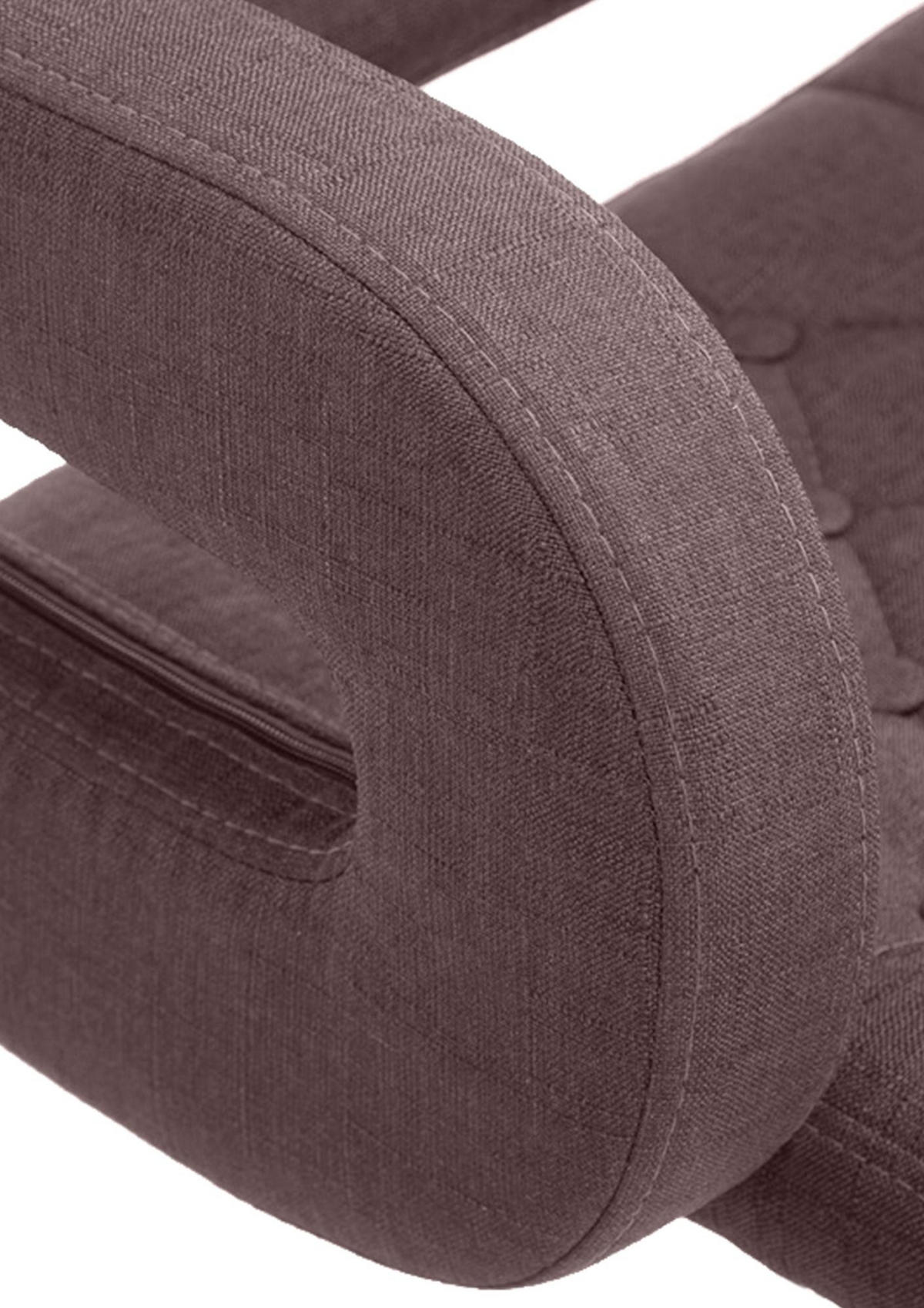 BARHOCKER Stoff braun - Chromfarben/Braun, Textil/Metall (62/103/55cm) - CLP
