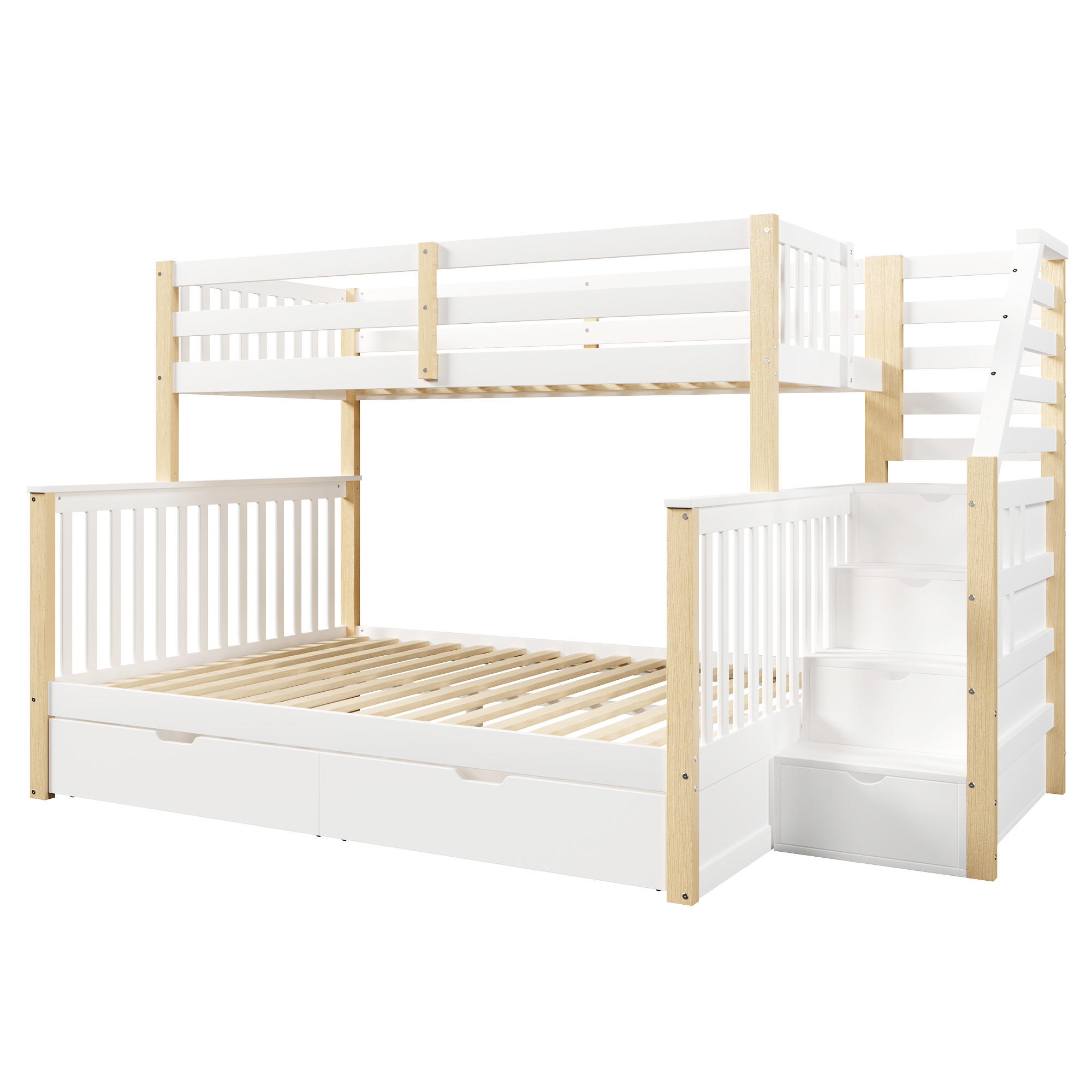 HOCHBETT mit Schubladen und Stauraum Mehrfarbig 145x254x150 cm Holz - Multicolor, Holz - SONNENH