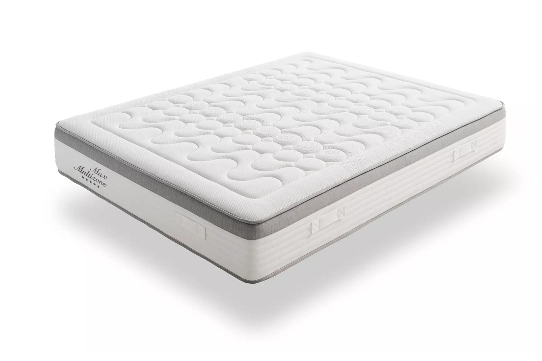 MATRATZE Grand Max Multizone - 200X200 cm- Härtegrad H2/H3 - Weiß, Textil (200/200cm) - Moonia