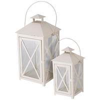 METALLLATERNE Set aus 2 Stück - Beige, Metall (20/40/20cm) - Home Styling Collection