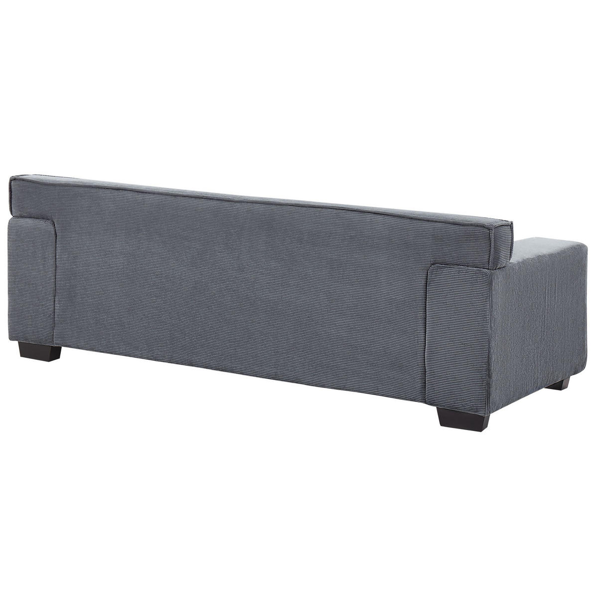 3-SITZER-SOFA Cord Dunkelgrau Viskan - Dunkelgrau, Textil (200/67/82cm) - Beliani