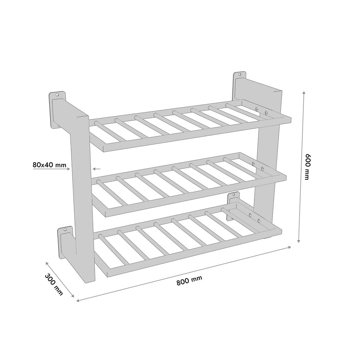 WEINREGAL Canary Metall,Schwarz, Für 27 Weinflaschen 60/80/30cm - Schwarz, Metall (30/60/80cm) - Metalo Pro