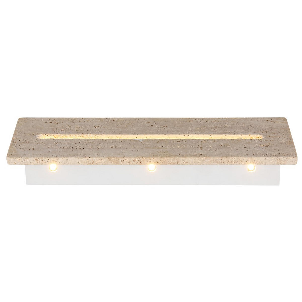 WANDLEUCHTE ROJAS Metall Marmor weiß matt, LED - Weiß, Metall (40/11/6cm) - Globo Lighting