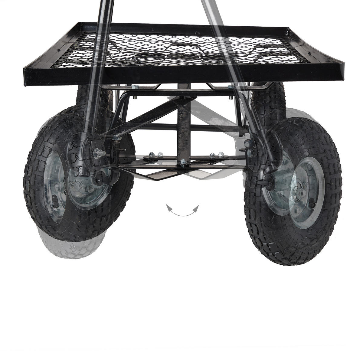 HANDWAGEN - Schwarz, Kunststoff/Metall (51/34.5/96cm) - Relaxdays