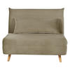 1-SITZER-SCHLAFSOFA Samtstoff Olivgrün Setten - Olivgrün, Textil (104/82/190cm) - Beliani