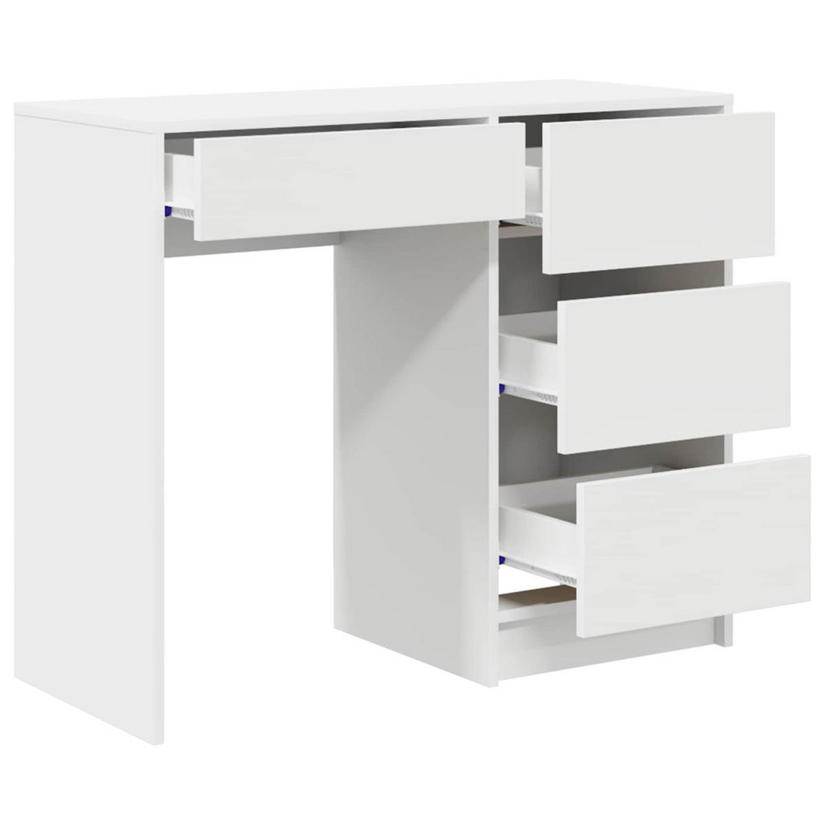 SCHREIBTISCH Mit Speicher Weiss 90/37,5/75 Cm Holzwerkstoff - Weiß, Holzwerkstoff (90/37.5/75cm) - vidaXL