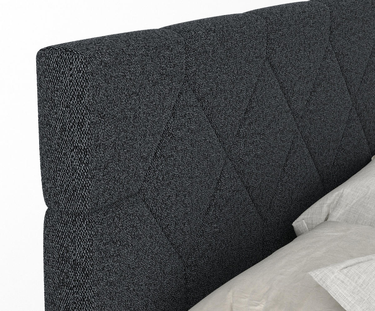 BOXSPRINGBETT Toma Schwarz 200/200 cm - Schwarz, Holz/Holzwerkstoff (200/200cm) - Maison de Reve