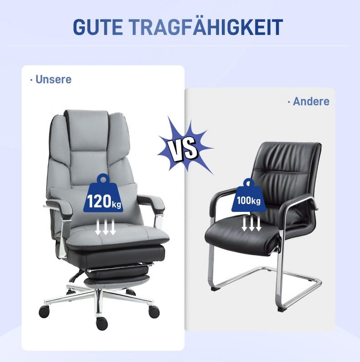 DREHSTUHL 63/71/123-129 cm grau aus Kunstleder mit Liegefunktion - Grau, Kunststoff (63/129/71cm) - OKWISH