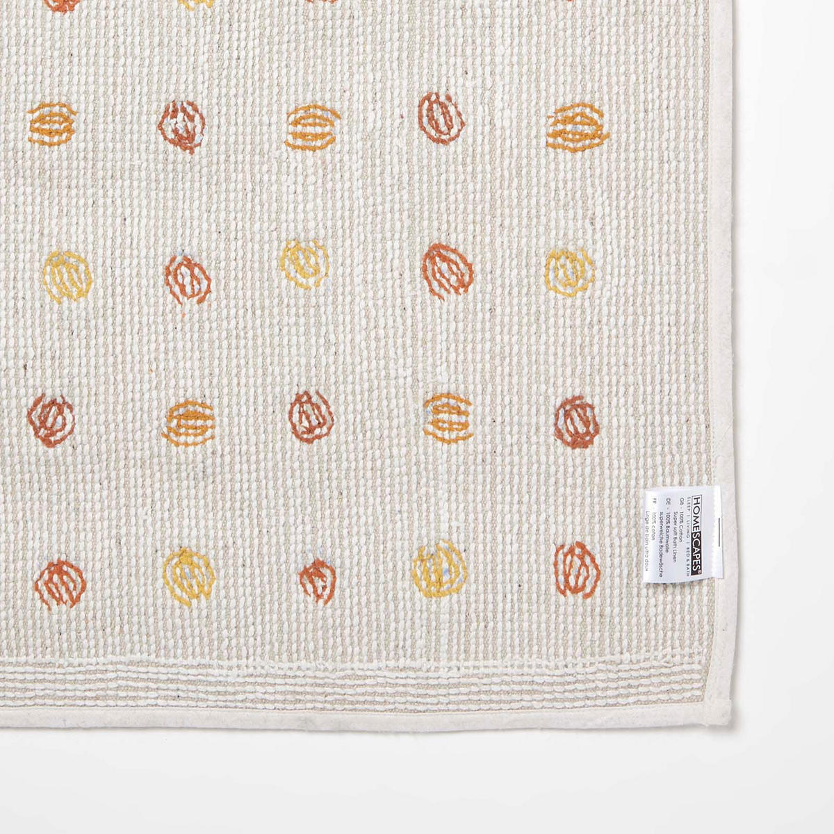 BADEMATTE Punkte 50/80 cm, Baumwolle - Dunkelgelb, Textil (50/80cm) - Homescapes