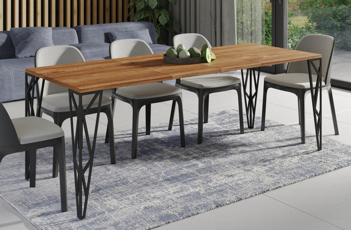 ESSTISCH Rulo bis 210 cm - Eiche San Remo, Holzwerkstoff (130/80/76cm) - Endo-Moebel