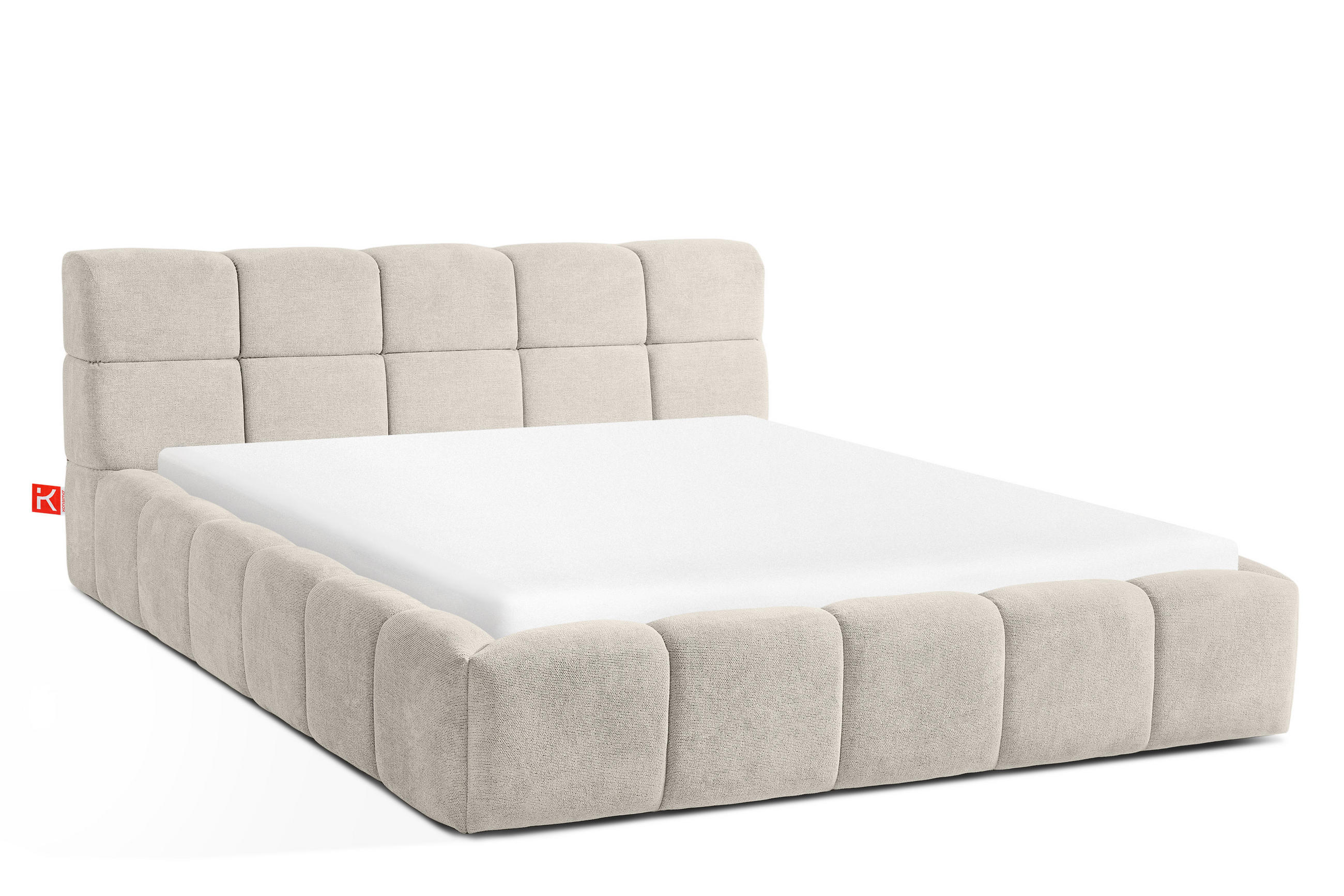 POLSTERBETT AERI 160x200 mit Bettkasten und Rahmen, ecru - Ecru, Holz/Holzwerkstoff (160/200cm) - KONSIMO®