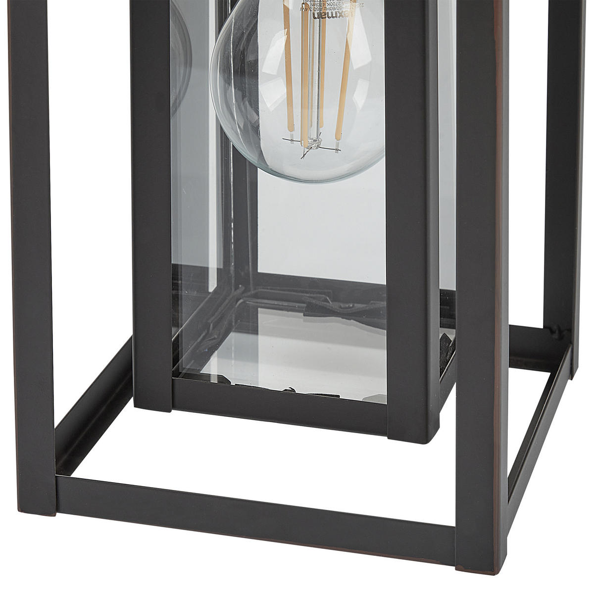 AUSSENWANDLEUCHTE Almond 12/20/34 cm - Schwarz, Metall (20/34/12cm) - Beliani