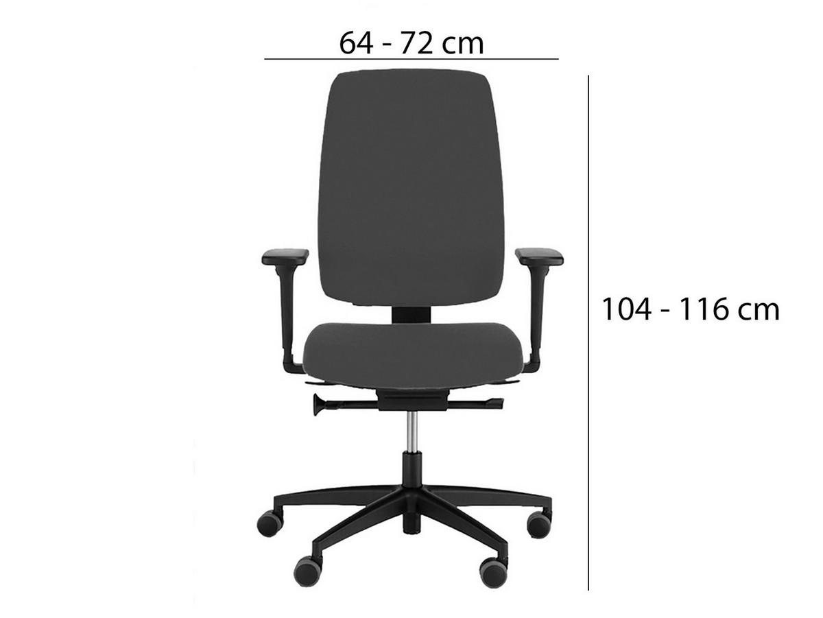 BÜROSTUHL höhenverstellbar drehbar, Polster Grau - Grau, Kunststoff/Textil (72/40/62cm) - Mauser Sitzkultur