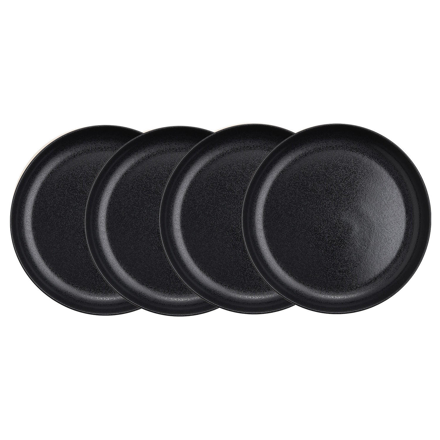 TIEFER TELLER (4er Set) Casa Nova - Schwarz, Keramik (23/23/3.5cm) - BUTLERS
