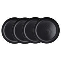 TIEFER TELLER (4er Set) Casa Nova - Schwarz, Keramik (23/23/3.5cm) - BUTLERS