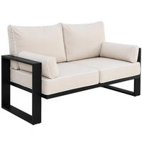 LOUNGESOFA 2-Sitzer Verdino mit Metallrahmen 150 cm grau - Grau, Metall (150/90/87cm) - Beautysofa