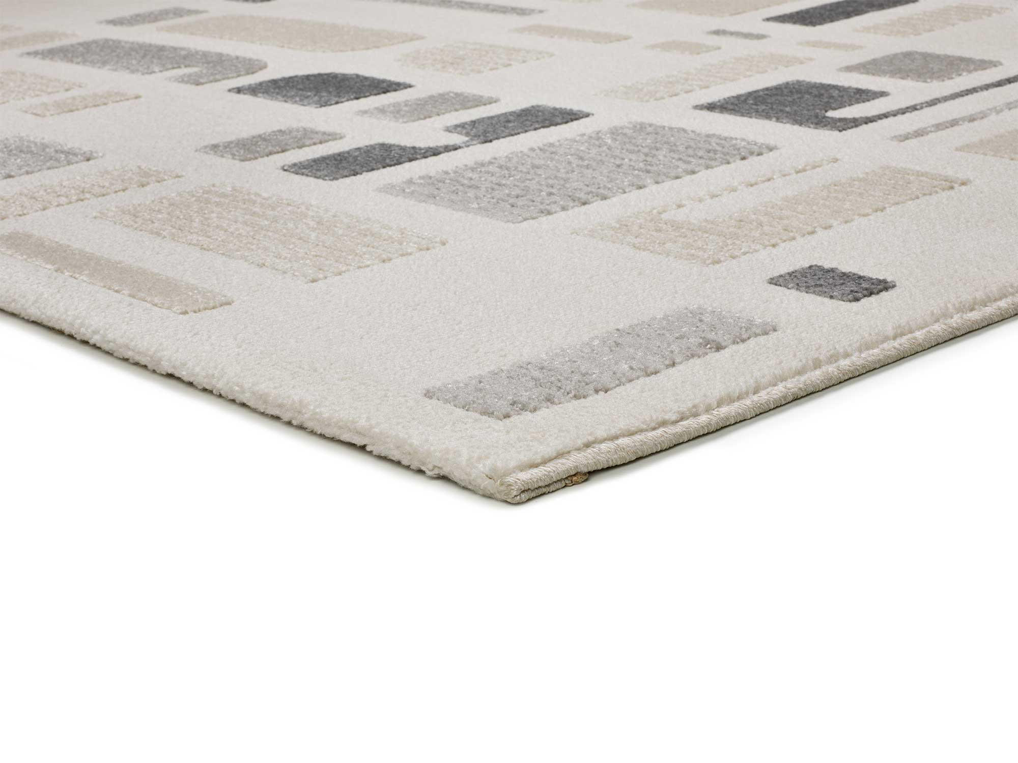 WEBTEPPICH creme Flora 133/190 cm - Silberfarben/Creme, Naturmaterialien/Textil (133/190cm) - Atticgo