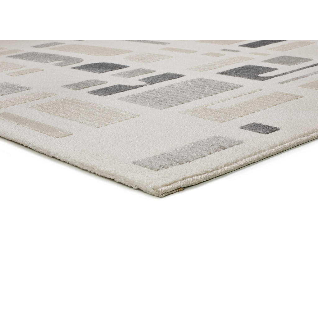 Thumbnail - Atticgo Webteppich, Creme, Silber, Textil, Grafikmuster, Rechteckig, 160x230 cm, Oeko-Tex® Standard 100, für Fußbodenhei...