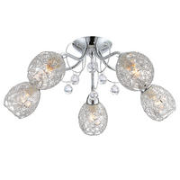LED DECKENLEUCHTE Metall Weiß - Silberfarben, Metall (54/54/22cm) - Globo Lighting