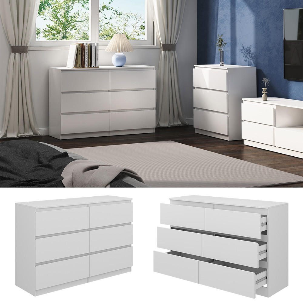KOMMODE Calisto Weiß 120 x 78.5 cm - Weiß, Holzwerkstoff (39/78.5/120cm) - Vicco