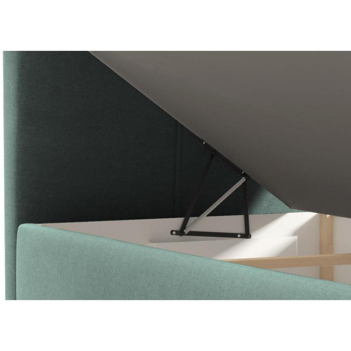 POLSTERBETT Helen Mini 103/206/106 grün - Grün, Holzwerkstoff/Textil (100/200cm) - Beautysofa