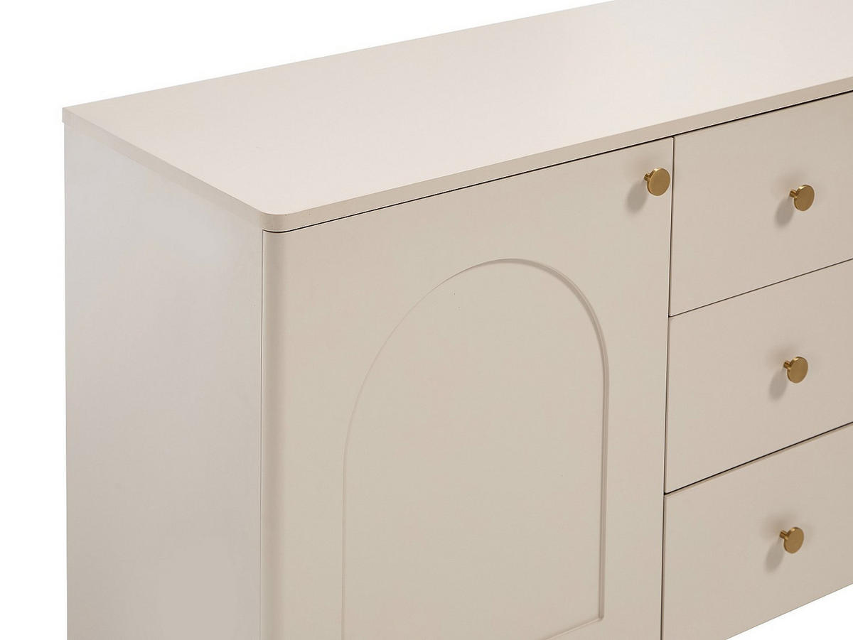 SIDEBOARD - 180 cm x 40 cm - holz - beige Alobara - Beige, Holz/Metall (180/75/40cm) - Vente-Unique