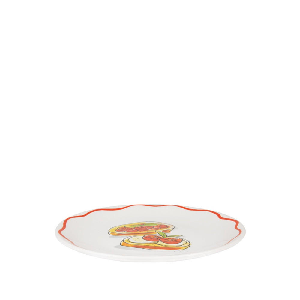 TELLER Bruschetta in Bunt - 18cm - Multicolor, Keramik (18/18/2cm) - Blond Amsterdam