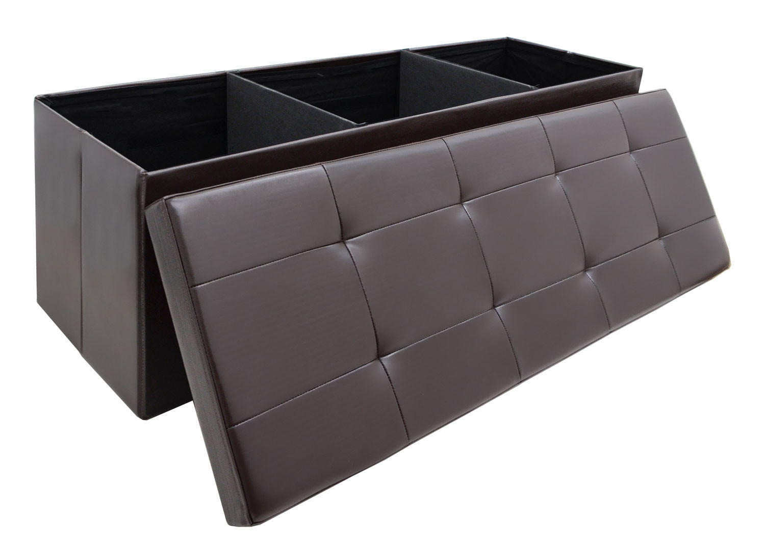 SITZBANK mit Stauraum, 110 cm, 120 Liter, Braun - Braun, Kunststoff (38/38/110cm) - Dunedesign