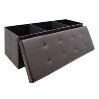 SITZBANK mit Stauraum, 110 cm, 120 Liter, Braun - Braun, Kunststoff (38/38/110cm) - Dunedesign