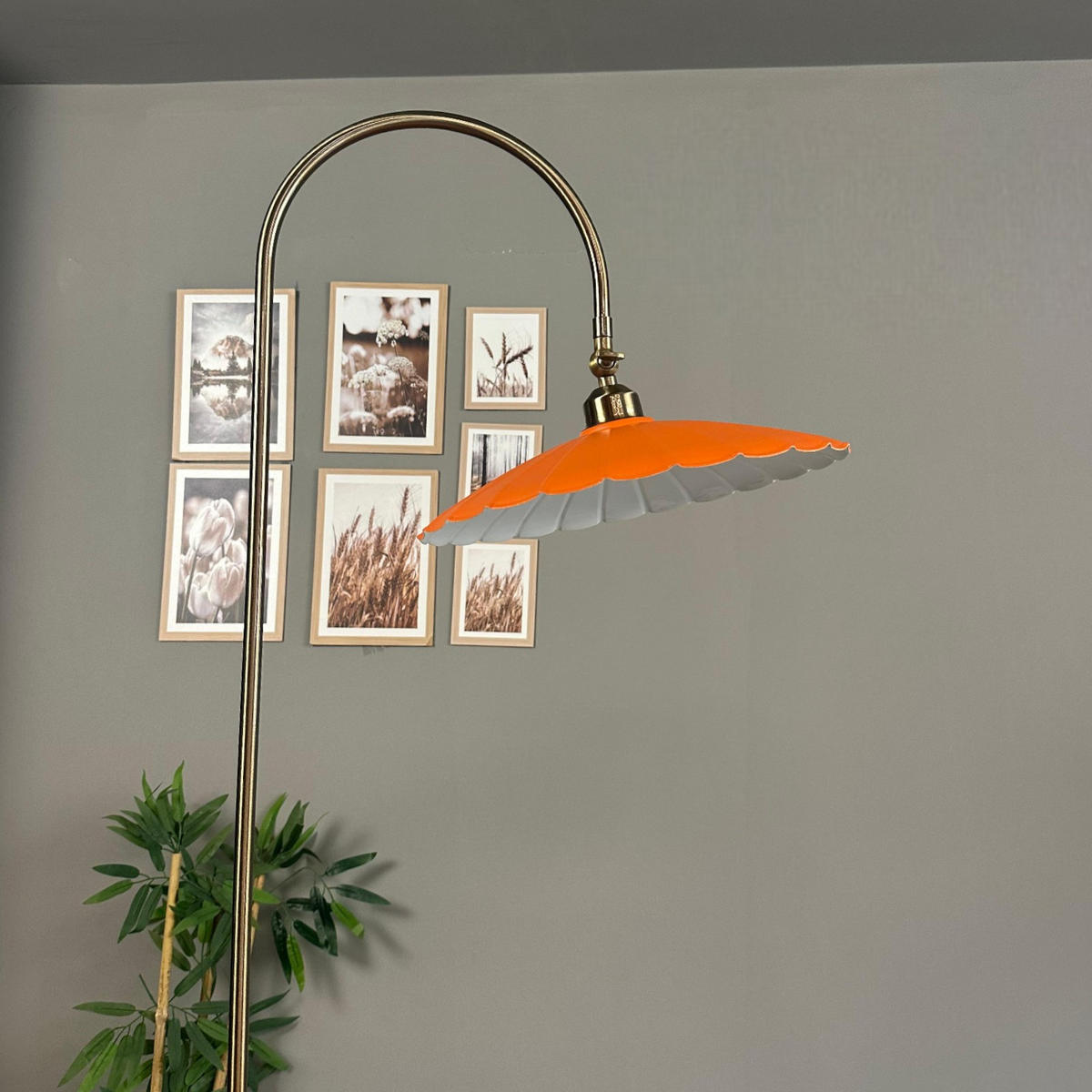 STEHLAMPE Axelor 170 Cm - Orange, Metall (30/30/170cm) - Bamyum
