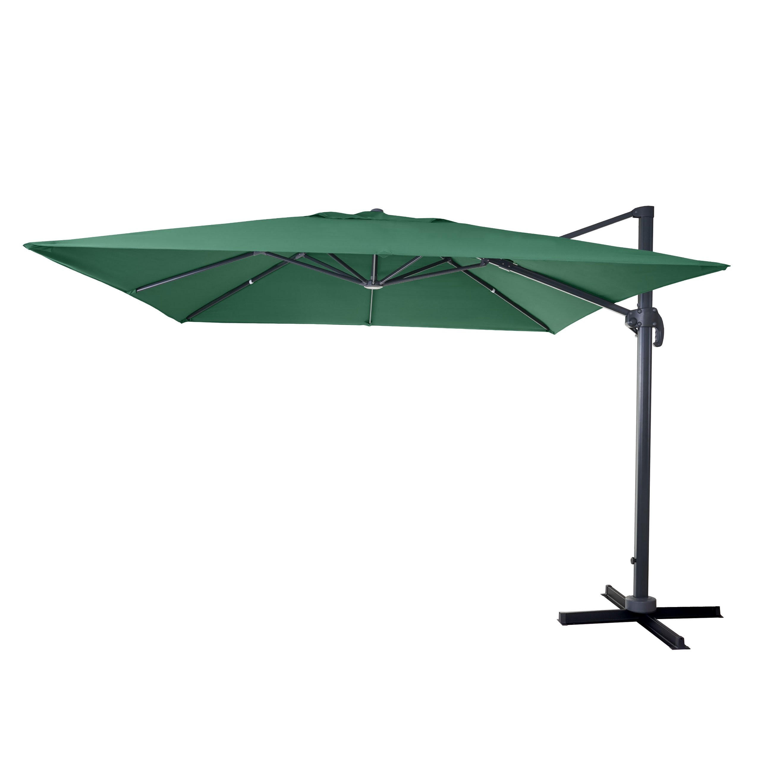 AMPELSCHIRM I Dunkelgrün 300/300 cm - Dunkelgrün, Textil (360/300cm) - MCW