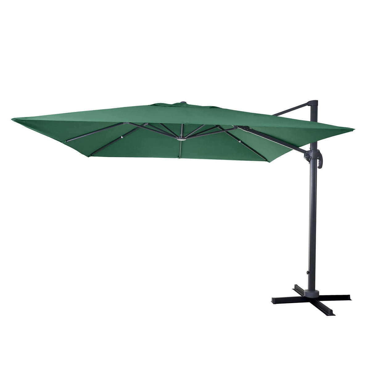 AMPELSCHIRM I Dunkelgrün 300/300 cm - Dunkelgrün, Textil (360/300cm) - MCW
