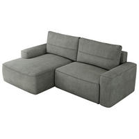 ECKSOFA BELLUNO L Grau Strukture - Links - Schwarz/Grau, Textil (144/233cm) - MKS
