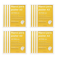 RAHMEN Set mit 12 aus MDF und Acrylglas Schutz und Aussteller für Fotografien, Bilder, Poster, Gemälde, Dekoration für Haus Farbe Weiß A3 - Weiß, Holz (29.7/3/42cm) - Nacnic