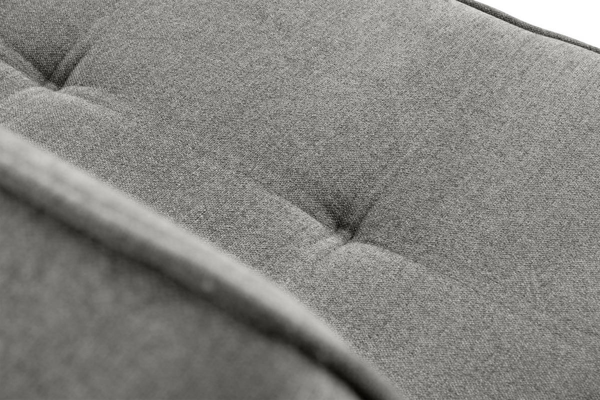 SCHLAFSOFA ORIO 3 Personen, Chenille-Stoff, Aschgrau - Hellgrau/Grau, Textil (219/90/90cm) - KONSIMO®