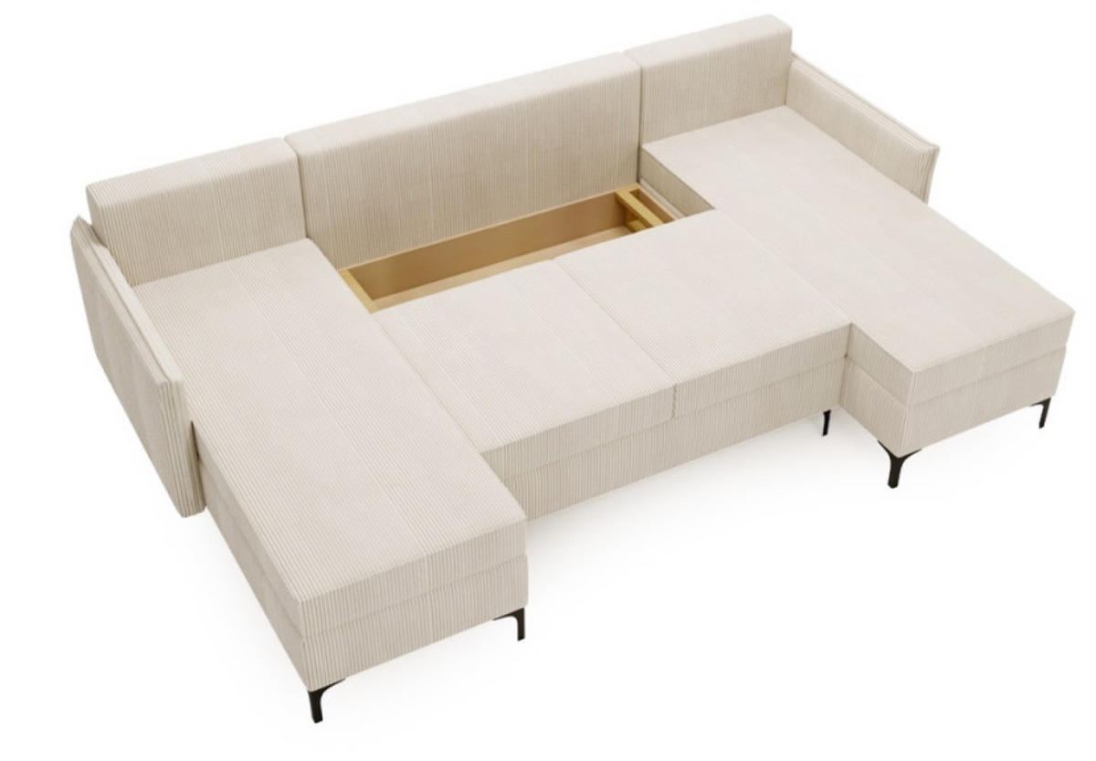 ECKSOFA Beige LEA U-Form - Beige, Textil (281/168cm) - Sepro Meble