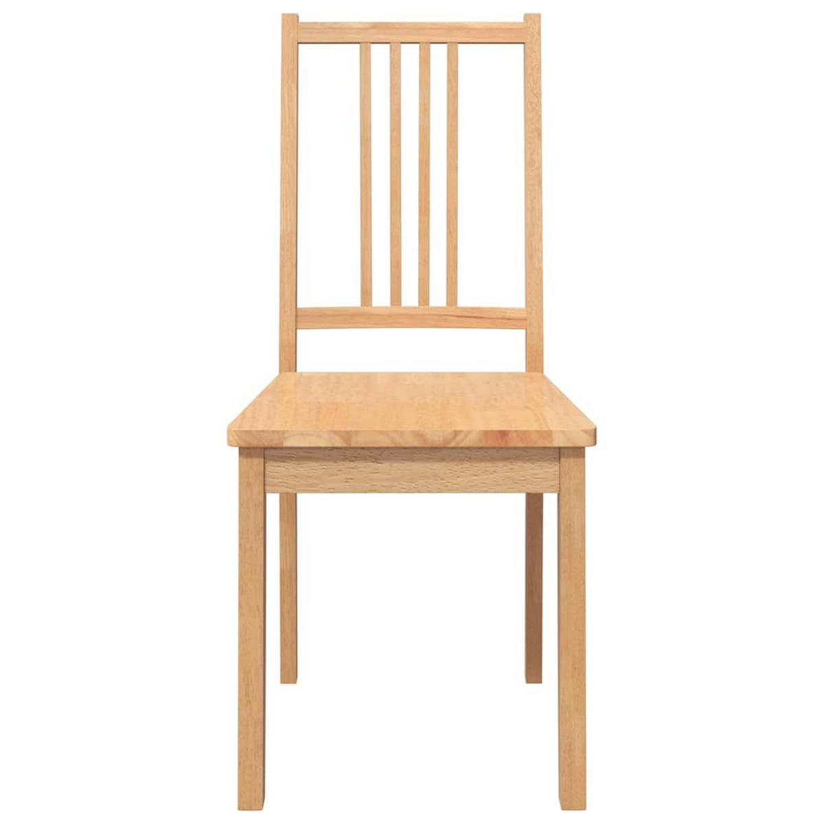 ESSZIMMERSTÜHLE 2 Stk. Natur Massivholz Gummibaum 40*47.5*89cm - Braun, Holz (40/89/47.5cm) - ZMH