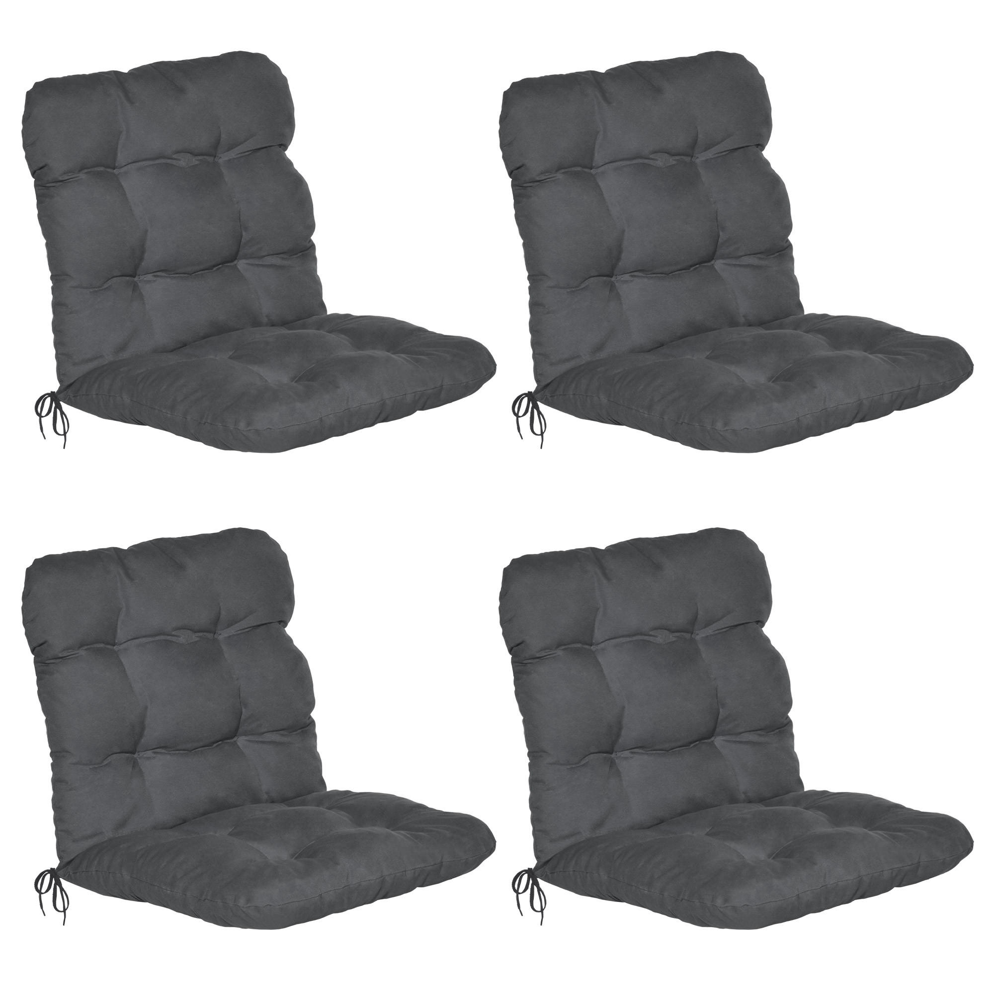 NIEDERLEHNERAUFLAGE Flair NL 100/50/8cm Graphitgrau (4tlg) - Graphitfarben, Textil (50/8/100cm) - Beautissu 