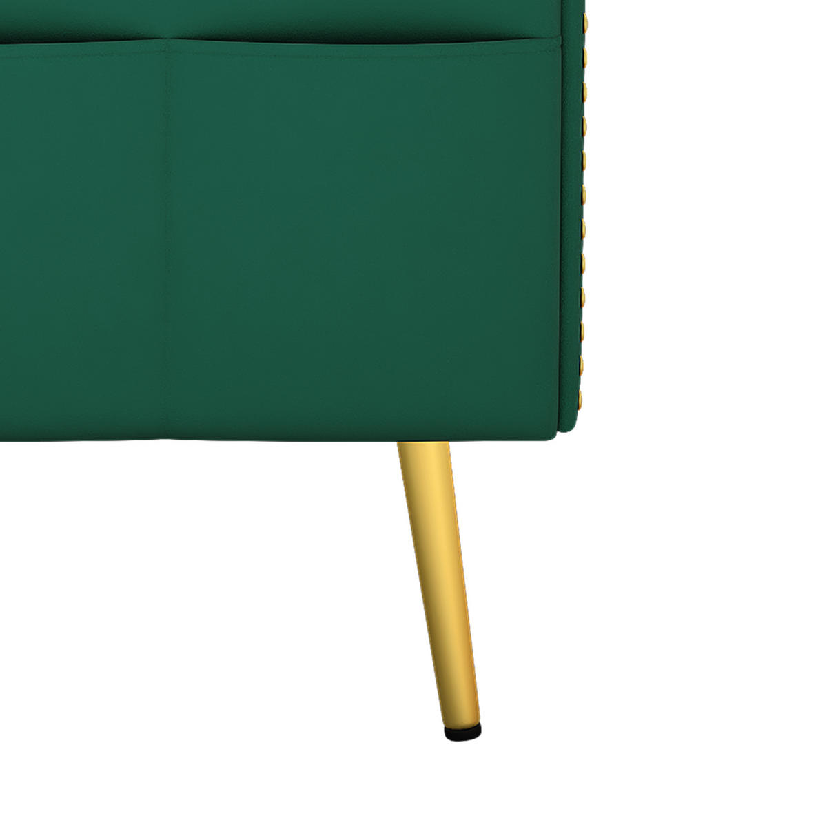 SCHLAFSOFA mit Liegefunktion 175 x 80 cm Samt Grün mit 2 Kissen - Grün, Holzwerkstoff (175/73.5/80cm) - Meubliv